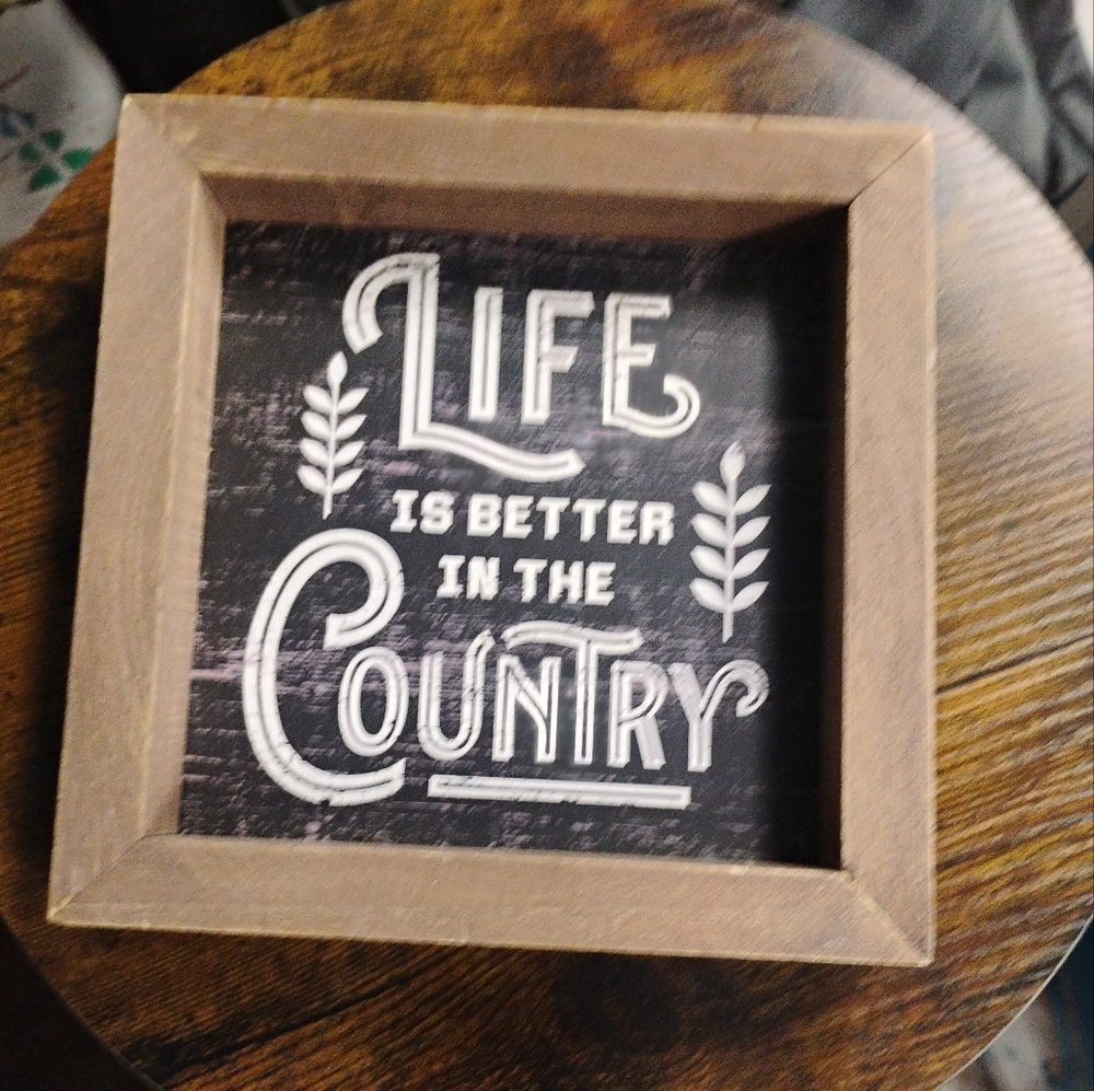 Rustic Wooden Framed Country Sign